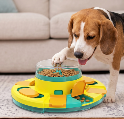 🎯 Juguete Puzle Interactivo 2 en 1 para Perros: Estimulación Mental y Comedero Antiansiedad Premium