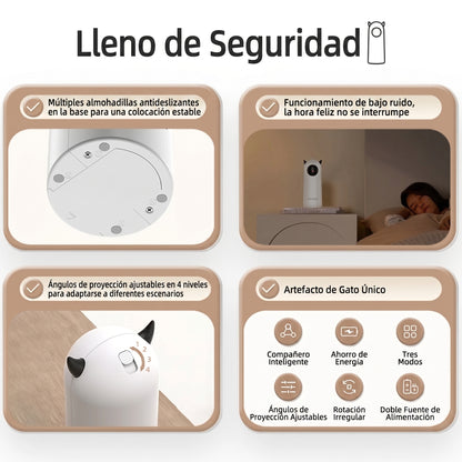 ✨ Juguete Láser LED Automático para Gatos: Caza, Salta y Enloquece – Diversión Inteligente Sin Parar