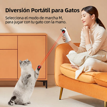 ✨ Juguete Láser LED Automático para Gatos: Caza, Salta y Enloquece – Diversión Inteligente Sin Parar