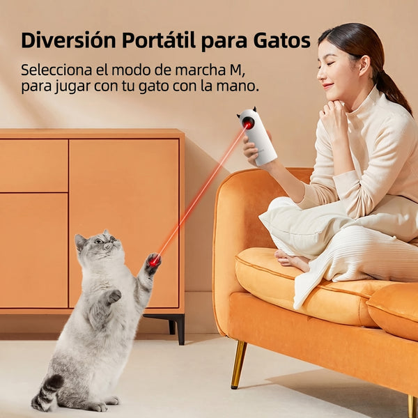 ✨ Juguete Láser LED Automático para Gatos: Caza, Salta y Enloquece – Diversión Inteligente Sin Parar
